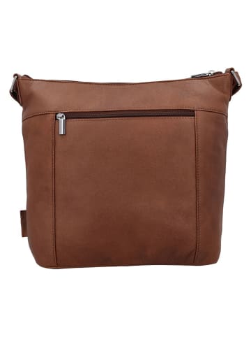 Beagles Leren schoudertas "Benidorm" lichtbruin - (B)32 x (H)28 x (D)11 cm