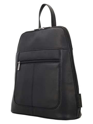 Beagles Leren rugzak "Benidorm" zwart - (B)25 x (H)29 x (D)9 cm