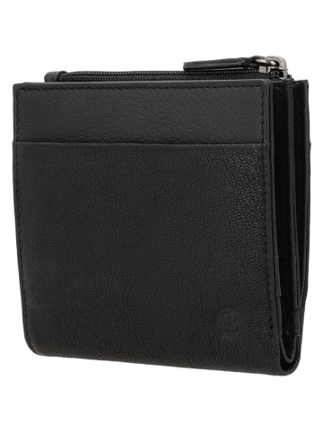 Beagles Skórzany portfel "Benidorm" w kolorze czarnym - 11 x 9,5 x 1,5 cm