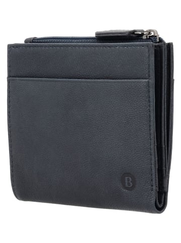 Beagles Leder-Geldbörse "Benidorm" in Dunkelblau - (B)11 x (H)9,5 x (T)1,5 cm