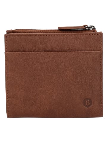 Beagles Leder-Geldbörse "Benidorm" in Hellbraun - (B)11 x (H)9,5 x (T)1,5 cm