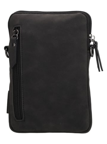 Beagles Leder-Handytasche "Lourenza" in Schwarz - (B)13 x (H)19 x (T)2 cm