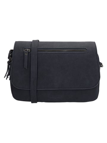 Beagles Skórzana torebka "Cambrils" w kolorze granatowym - 26 x 18 x 8 cm