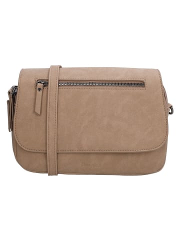 Beagles Leder-Umhängetasche "Cambrils" in Hellbraun - (B)26 x (H)18 x (T)8 cm