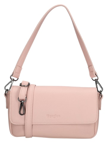 Beagles Leder-Schultertasche "Tarragona" in Rosa - (B)25 x (H)12 x (T)5 cm