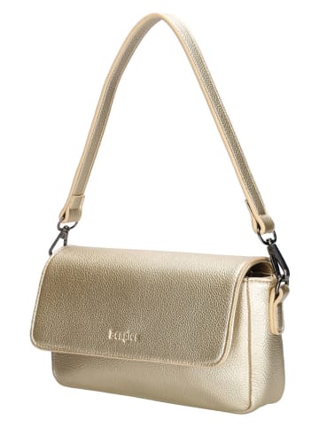 Beagles Leder-Schultertasche "Tarragona" in Gold - (B)25 x (H)12 x (T)5 cm