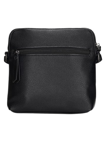 Beagles Skórzana torebka "Tarragona" w kolorze czarnym - 18 x 18,6 x 6 cm