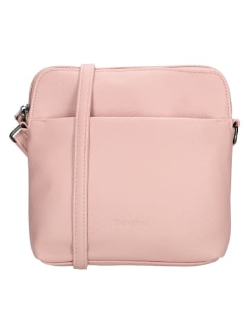 Beagles Leder-Umhängetasche "Tarragona" in Rosa - (B)18 x (H)18,6 x (T)6 cm