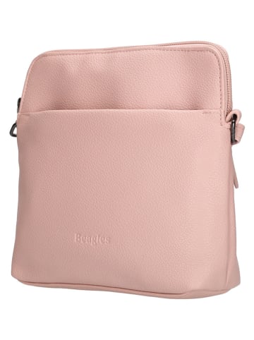Beagles Leder-Umhängetasche "Tarragona" in Rosa - (B)18 x (H)18,6 x (T)6 cm