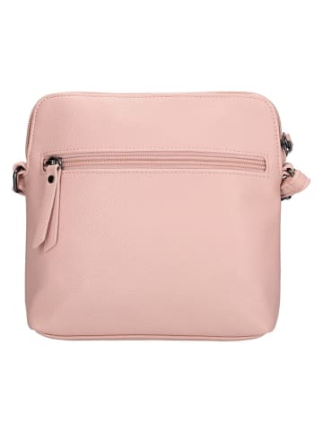 Beagles Skórzana torebka "Tarragona" w kolorze jasnoróżowym - 18 x 18,6 x 6 cm