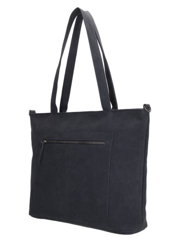 Beagles Leder-Schultertasche "Cambrils" in Dunkelblau - (B)40 x (H)29 x (T)10 cm