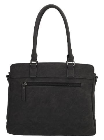 Beagles Skórzana torebka "Cambrils" w kolorze czarnym - 31,5 x 25,5 x 11 cm