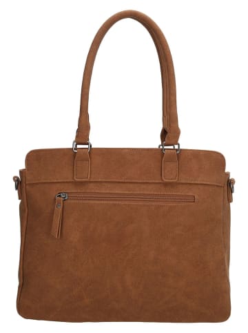 Beagles Leder-Schultertasche "Cambrils" in Hellbraun - (B)31,5 x (H)25,5 x (T)11 cm