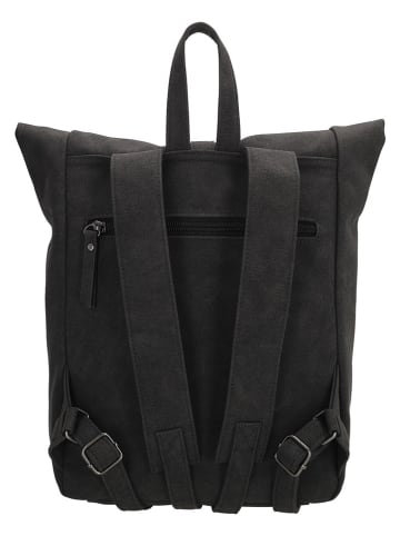 Beagles Leren rugzak "Cambrils" zwart - (B)22 x (H)31,5 x (D)11 cm