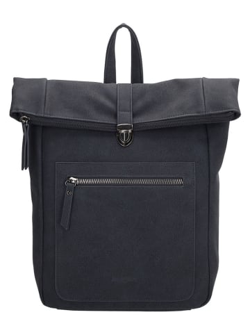 Beagles Leren rugzak "Cambrils" donkerblauw - (B)22 x (H)31,5 x (D)11 cm