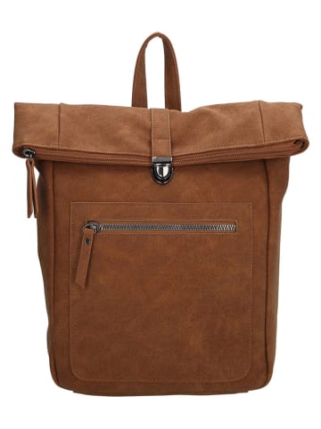 Beagles Leren rugzak "Cambrils" lichtbruin - (B)22 x (H)31,5 x (D)11 cm