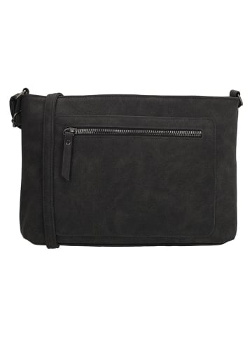 Beagles Leder-Umhängetasche "Cambrils" in Schwarz - (B)26 x (H)19 x (T)7,5 cm