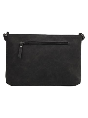 Beagles Leder-Umhängetasche "Cambrils" in Schwarz - (B)26 x (H)19 x (T)7,5 cm