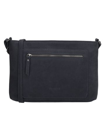 Beagles Leder-Umhängetasche "Cambrils" in Dunkelblau - (B)26 x (H)19 x (T)7,5 cm