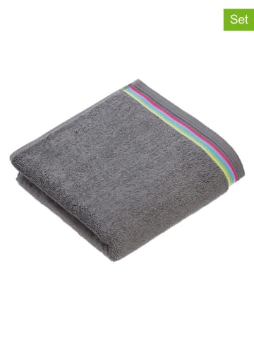 Vossen 2er-Set: Waschlappen "Soley" in Grau