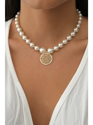 atelier MIU Vergulde ketting met edelstenen - (L)42 cm