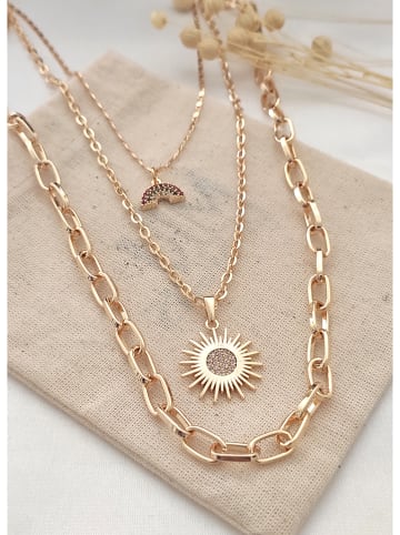 atelier MIU Vergulde ketting met edelstenen - (L)50 cm