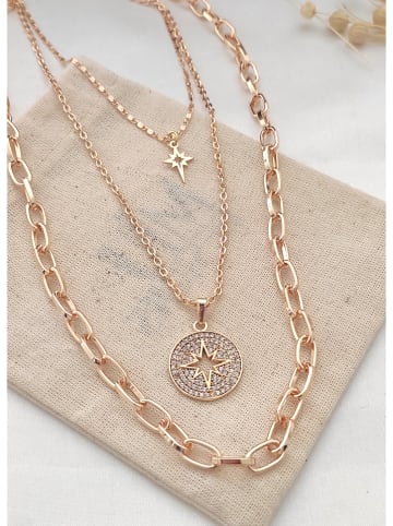 atelier MIU Vergulde ketting met edelstenen - (L)50 cm