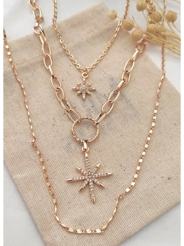 atelier MIU Vergulde ketting met edelstenen - (L)50 cm