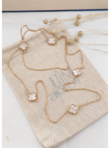 atelier MIU Vergulde ketting met parelmoer - (L)80 cm