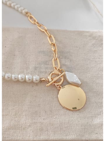 atelier MIU Pozłacany naszyjnik z elementem ozdobnym - dł. 46 cm