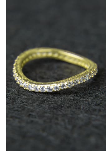 atelier MIU Vergulde ring met edelstenen