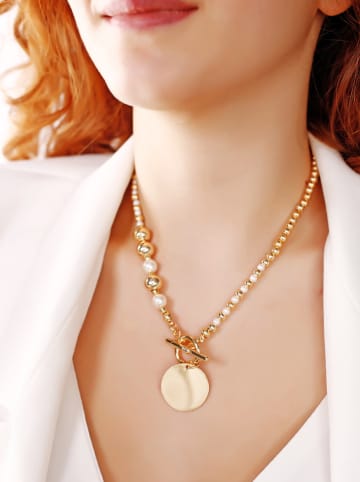 atelier MIU Pozłacany naszyjnik z elementem ozdobnym - dł. 45 cm