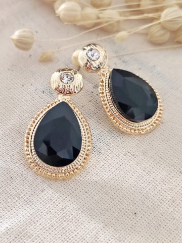 atelier MIU Vergulde oorstekers met edelstenen