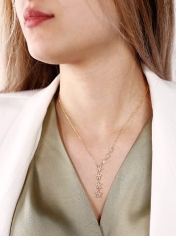 atelier MIU Pozłacany naszyjnik z elementami ozdobnymi - dł. 49 cm