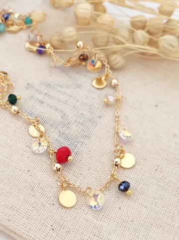 atelier MIU Pozłacany naszyjnik z elementami ozdobnymi - dł. 36 cm