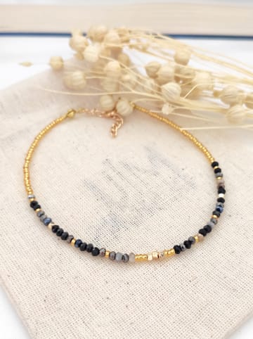 atelier MIU Vergold. Fußkettchen mit Kristallen