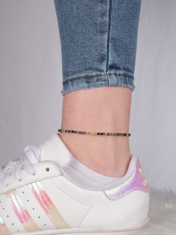 atelier MIU Vergulde enkelbandje met kristallen