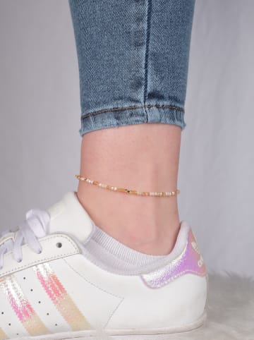 atelier MIU Vergulde enkelbandje met kristallen