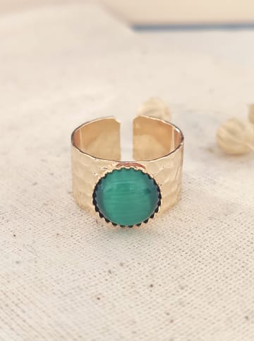 atelier MIU Vergulde ring met edelsteen