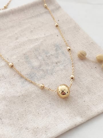 atelier MIU Pozłacany naszyjnik z elementami ozdobnymi - dł. 42 cm