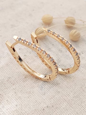 atelier MIU Vergold. Creolen mit Edelsteinen