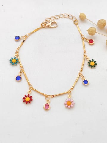 atelier MIU Pozłacana bransoletka z kryształami