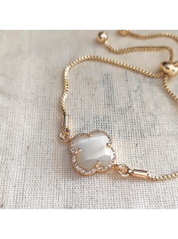 atelier MIU Vergulde armband met edelstenen en parels