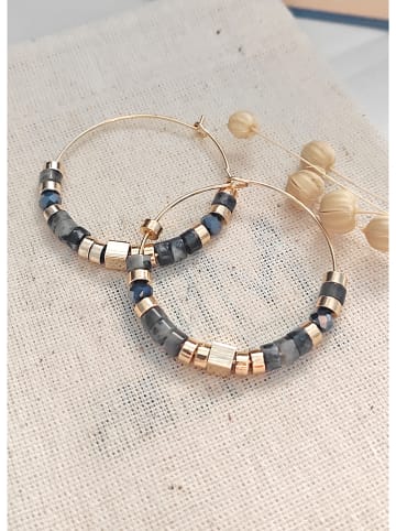 atelier MIU Vergold. Creolen mit Kristallen