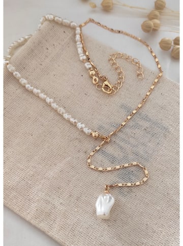 atelier MIU Pozłacany naszyjnik z perłami - dł. 55 cm