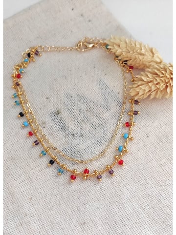 atelier MIU Pozłacana bransoletka z elementami ozdobnymi na kostkę