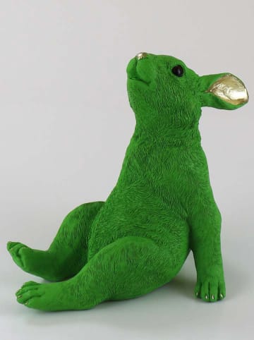 AM Design Figurka dekoracyjna w kolorze złoto-zielonym - 29,5 x 26,3 x 17 cm