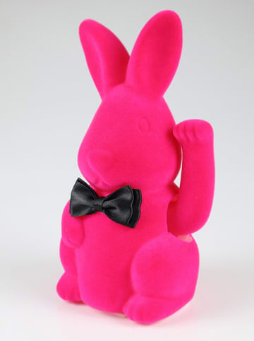 AM Design Dekofigur ''Winke Hase'' in Pink - (B)12 x (H)20 x (T)10 cm