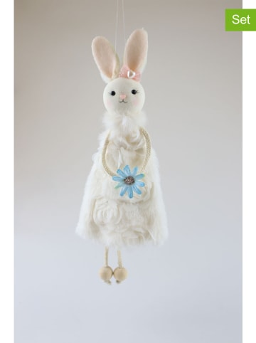 AM Design Zawieszki dekoracyjne (2 szt.) w kolorze białym - wys. 26 cm