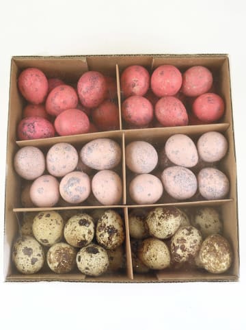 AM Design Kwarteleierdoos roze/lichtroze/beige - 24 stuks